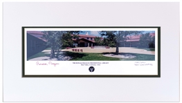 Ronald Reagan Signed Panoramic Photo of His Presidential Library -- Limited Edition Photo Measures 17'' x 8''